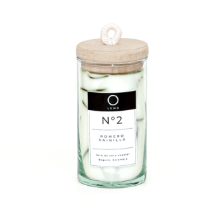 Vela aromática de romero vainilla N2 Lumo - tolamarket