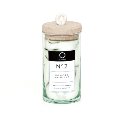 Vela aromática de romero vainilla N2 Lumo - tolamarket